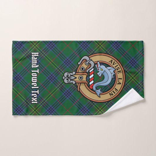 Clan Kennedy Crest over Tartan Bad Handdoek (Handdoek)