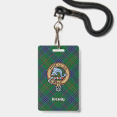 Clan Kennedy Crest over Tartan Badge (Voorkant met koord)