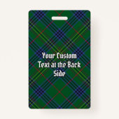 Clan Kennedy Crest over Tartan Badge (Achterkant)