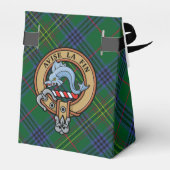 Clan Kennedy Crest over Tartan Bedankdoosjes (Achterkant)