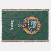 Clan Kennedy Crest over tartan Deken (Voorkant)