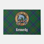 Clan Kennedy Crest over Tartan Deurmat (Voorkant)