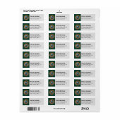 Clan Kennedy Crest over Tartan Etiket (Full Sheet)