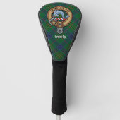 Clan Kennedy Crest over Tartan Golfheadcover (Voorkant)