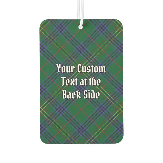 Clan Kennedy Crest over Tartan Luchtverfrisser (Achterkant)