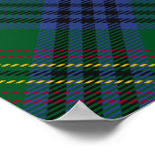 Clan Kennedy Crest over Tartan Poster (Hoek)