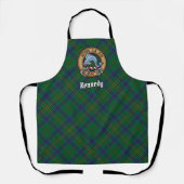 Clan Kennedy Crest over Tartan Schort (Voorkant)