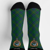 Clan Kennedy Crest over Tartan Sokken (Top)