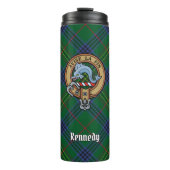 Clan Kennedy Crest over Tartan Thermosbeker (Voorkant)