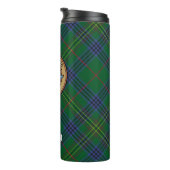 Clan Kennedy Crest over Tartan Thermosbeker (Geroteerd rechts)