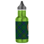 Clan Kennedy Crest over tartan Waterfles (Links)