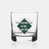 Clan Kennedy Crest over Tartan Whisky Glas (Achterkant)