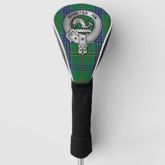 Clan Kennedy Crest & Tartan Golfheadcover (Voorkant)