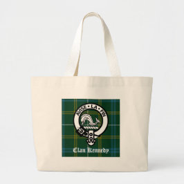 Clan Kennedy Crest Tartan Grote Tote Bag
