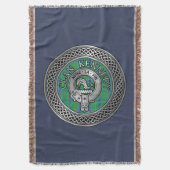 Clan Kennedy Crest & Tartan Knot Deken (Voorkant Verticaal)