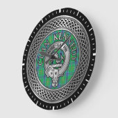 Clan Kennedy Crest & Tartan Knot Grote Klok (Hoek)