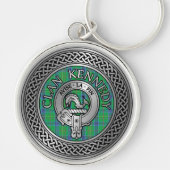 Clan Kennedy Crest & Tartan Knot Sleutelhanger (Voorkant)