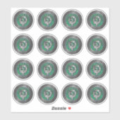 Clan Kennedy Crest & Tartan Knot Sticker (Vel)