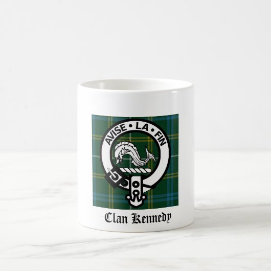 Clan Kennedy Crest Tartan Koffiemok (Center)