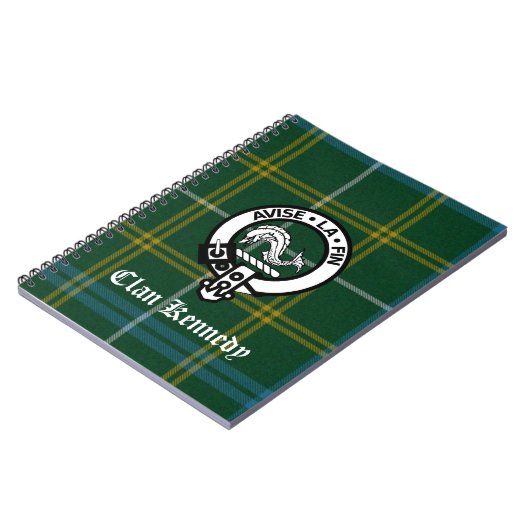 Clan Kennedy Crest Tartan Notitieboek (Linkerzijde)