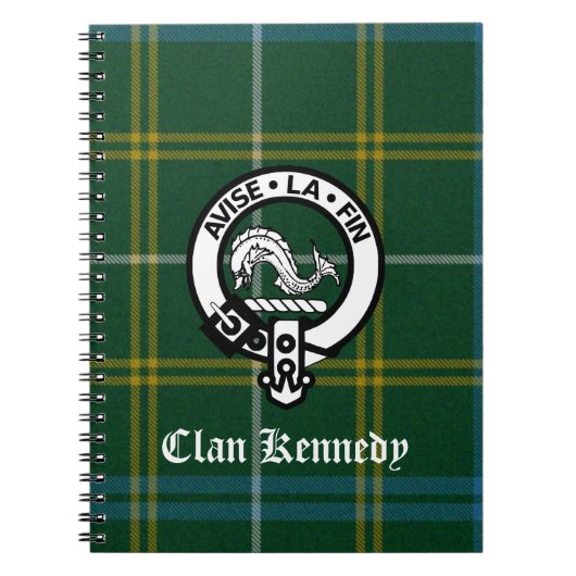 Clan Kennedy Crest Tartan Notitieboek (Voorkant)