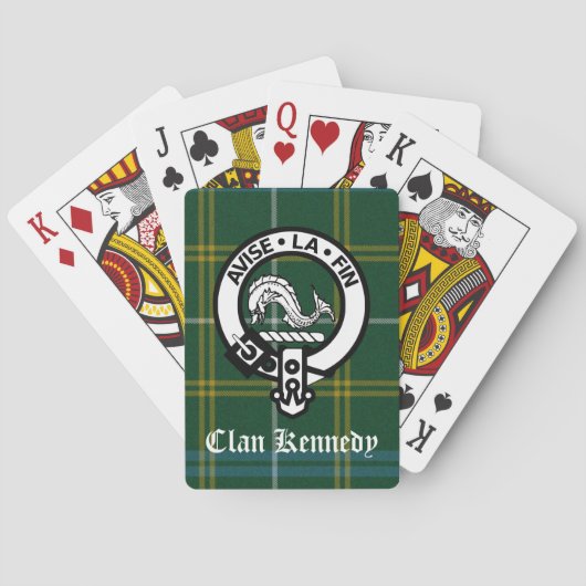 Clan Kennedy Crest Tartan Pokerkaarten (Achterkant)