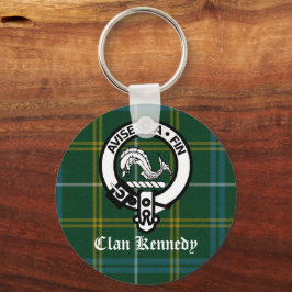 Clan Kennedy Crest Tartan Sleutelhanger