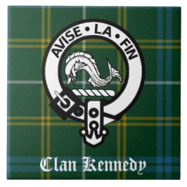 Clan Kennedy Crest Tartan Tegeltje