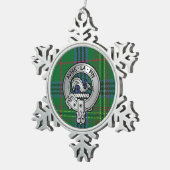 Clan Kennedy Crest & Tartan Tin Sneeuwvlok Ornament (Rechts)