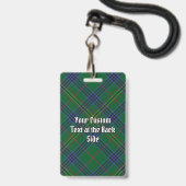 Clan Kennedy Tartan Badge (Achterkant met lanyard)