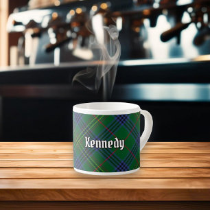 Clan Kennedy Tartan Espresso Kop