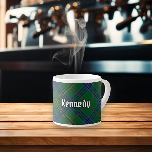 Clan Kennedy Tartan Espresso Kop