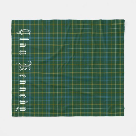 Clan Kennedy Tartan Fleece Blanket Deken (Voorkant (Horizontaal))