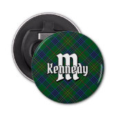 Clan Kennedy Tartan flesopener Button Flesopener (Voorkant)
