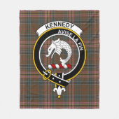 Clan Kennedy Weathered Tartan Pset Fleece Deken (Voorkant)