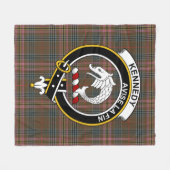 Clan Kennedy Weathered Tartan Pset Fleece Deken (Voorkant (Horizontaal))