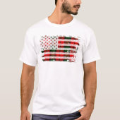 Clan Kerr achternaam Amerikaanse vlag Schotse Tart T-shirt (Voorkant)