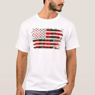 Clan Kerr achternaam Amerikaanse vlag Schotse Tart T-shirt