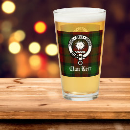 Clan Kerr Crest Badge & Tartan Glas