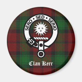 Clan Kerr Crest Badge Tartan Magneet