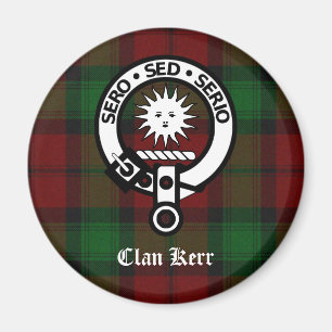 Clan Kerr Crest Badge Tartan Magneet