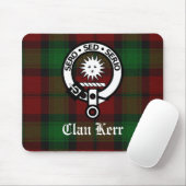 Clan Kerr Crest Badge Tartan Muismat (Met muis)
