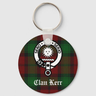 Clan Kerr Crest Badge Tartan Sleutelhanger