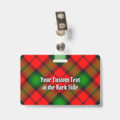 Clan Kerr Crest over Tartan Badge (Achterkant met clip)