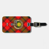 Clan Kerr Crest over Tartan Bagagelabel (Voorkant horizontaal)