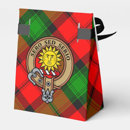 Clan Kerr Crest over Tartan Bedankdoosjes (Achterkant)