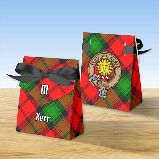 Clan Kerr Crest over Tartan Bedankdoosjes