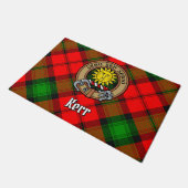 Clan Kerr Crest over Tartan Deurmat (Schuin)