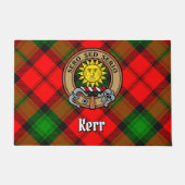 Clan Kerr Crest over Tartan Deurmat (Voorkant)