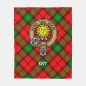Clan Kerr Crest over Tartan Fleece Deken (Voorkant)